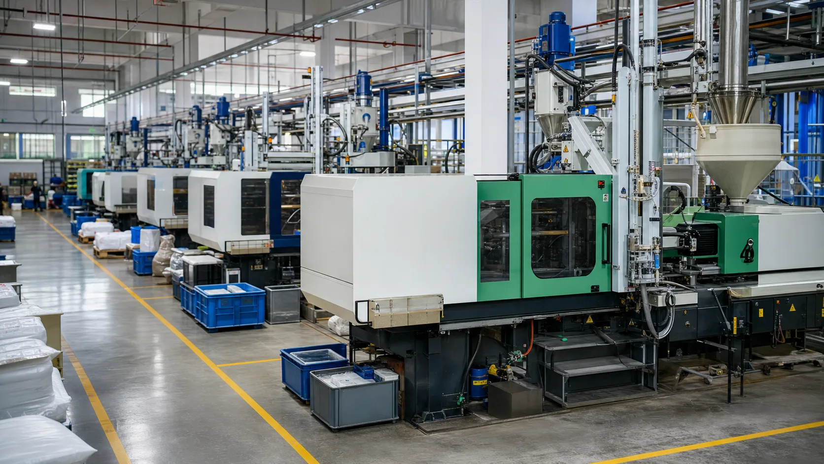 Injection molding floor